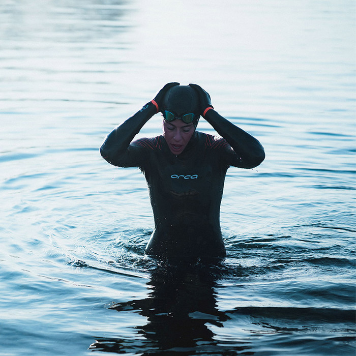2023 Orca Womens Vitalis Thermal Back Zip Open Water Swim Wetsuit NN6U4801 - Black